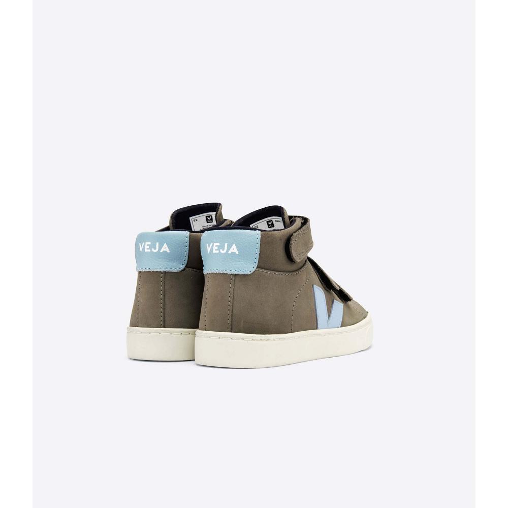 Grey Kids' Veja ESPLAR MID NUBUCK High Tops | AU 695ZUT